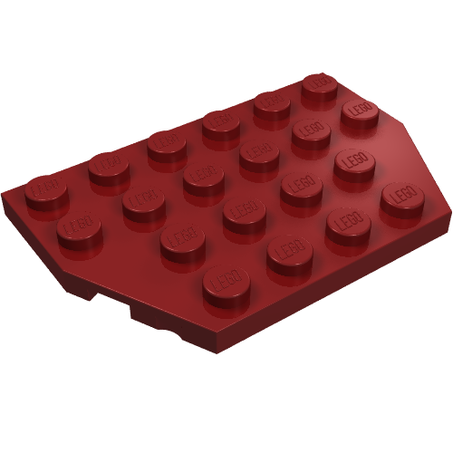 LEGO 32059 Wedge, Plate 4 x 6 Cut Corners in Dark Red - Authentic LEGO Part