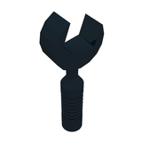 LEGO 6246e Minifigure, Utensil Tool Open End Wrench - 6-Rib Handle in Black - Authentic LEGO Part