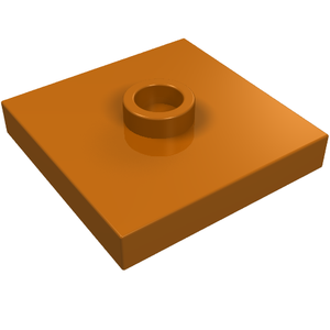 LEGO 87580 Plate, Modified 2 x 2 with Groove and 1 Stud in Center (Jumper) in Dark Orange - Authentic LEGO Part