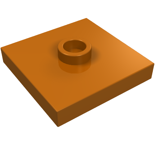 LEGO 87580 Plate, Modified 2 x 2 with Groove and 1 Stud in Center (Jumper) in Dark Orange - Authentic LEGO Part