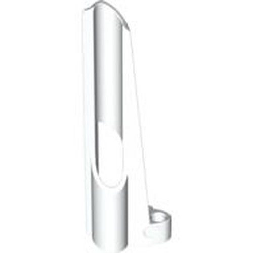 LEGO 32534 Technic, Panel Fairing # 7 Small Long, Large Hole, Side A in White - Authentic LEGO Part