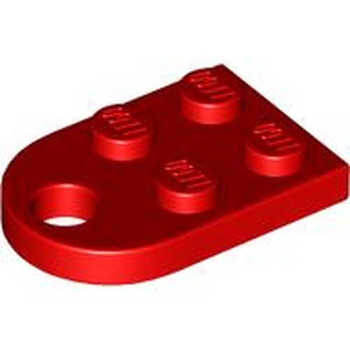 LEGO 3176 Plate, Modified 2 x 3 with Hole in Red - Authentic LEGO Part