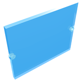 LEGO 3855 Glass for Window 1 x 4 x 3 in Trans-Medium Blue - Authentic LEGO Part