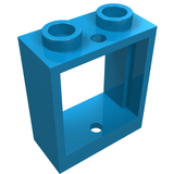 LEGO 60592 Window 1 x 2 x 2 Flat Front in Dark Azure - Authentic LEGO Part