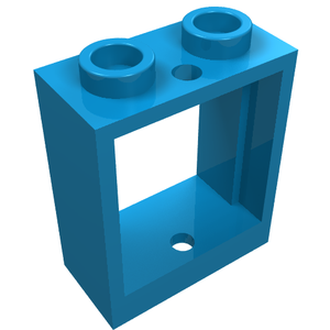 LEGO 60592 Window 1 x 2 x 2 Flat Front in Dark Azure - Authentic LEGO Part
