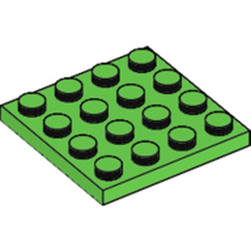LEGO 3031 Plate 4 x 4 in Bright Green - Authentic LEGO Part