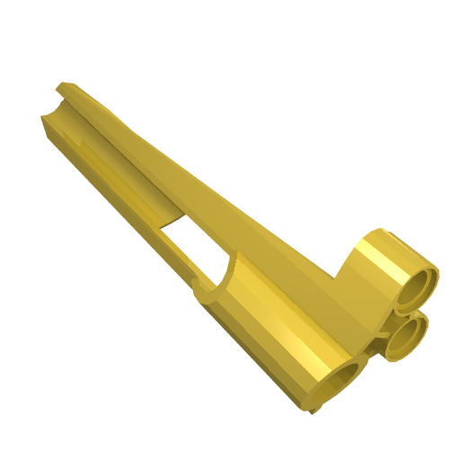 LEGO 32534 Technic, Panel Fairing # 7 Small Long, Large Hole, Side A in Yellow - Authentic LEGO Part