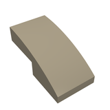 LEGO 11477 Slope, Curved 2 x 1 x 2/3 in Dark Tan - Authentic LEGO Part