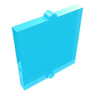 LEGO 60601 Glass for Window 1 x 2 x 2 Flat Front in Trans-Light Blue - Authentic LEGO Part