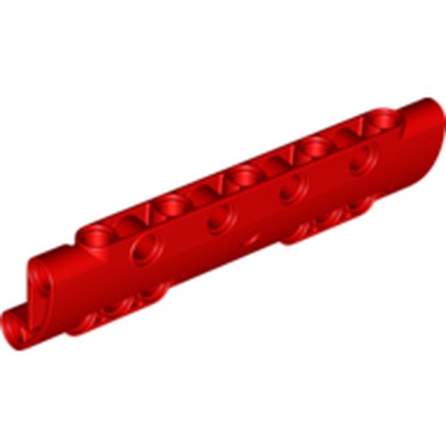 LEGO 11954 Technic, Panel Curved 11 x 3 with 10 Pin Holes through Panel Surface in Red - Authentic LEGO Part