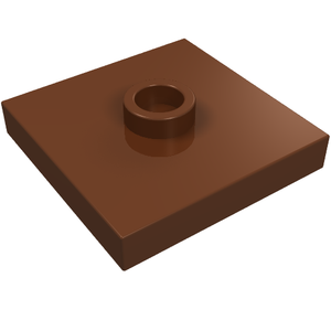 LEGO 87580 Plate, Modified 2 x 2 with Groove and 1 Stud in Center (Jumper) in Reddish Brown - Authentic LEGO Part