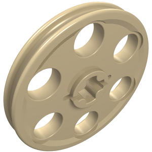 LEGO 4185 Technic Wedge Belt Wheel (Pulley) in Tan - Authentic LEGO Part