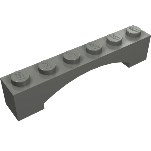 LEGO 92950 Arch 1 x 6 Raised Arch in Dark Bluish Gray - Authentic LEGO Part