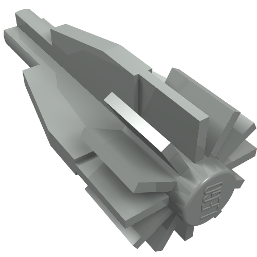 LEGO 4869 Engine, Smooth Large, Center with Fan/Gear and Axle End - Main Product Image