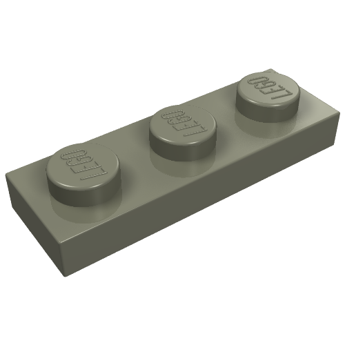LEGO 3623 Plate 1 x 3 in Dark Gray - Authentic LEGO Part