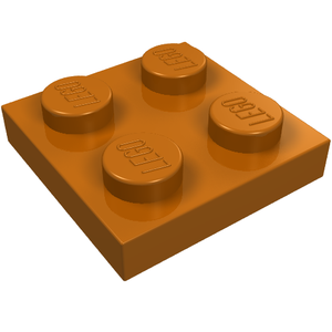 LEGO 3022 Plate 2 x 2 in Dark Orange - Authentic LEGO Part
