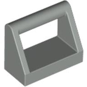 LEGO 2432 Tile, Modified 1 x 2 with Bar Handle in Light Gray - Authentic LEGO Part