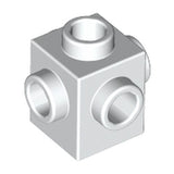 LEGO 4733 Brick, Modified 1 x 1 with Studs on 4 Sides in White - Authentic LEGO Part