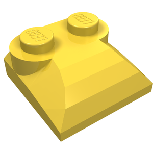 LEGO 47457 Slope, Curved 2 x 2 x 2/3 with 2 Studs and Curved Sides in Yellow - Authentic LEGO Part