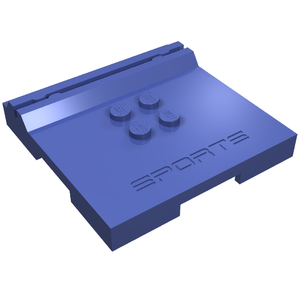 LEGO 45522 Tile, Modified 6 x 6 x 2/3 with 4 Studs and Debossed Sports Logo in Violet - Authentic LEGO Part