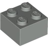 LEGO 3003 Brick 2 x 2 in Light Gray - Authentic LEGO Part