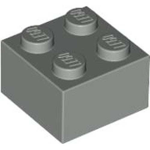 LEGO 3003 Brick 2 x 2 in Light Gray - Authentic LEGO Part