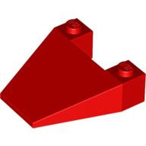 LEGO 4858 Wedge 4 x 4 Taper without Stud Notches in Red - Authentic LEGO Part