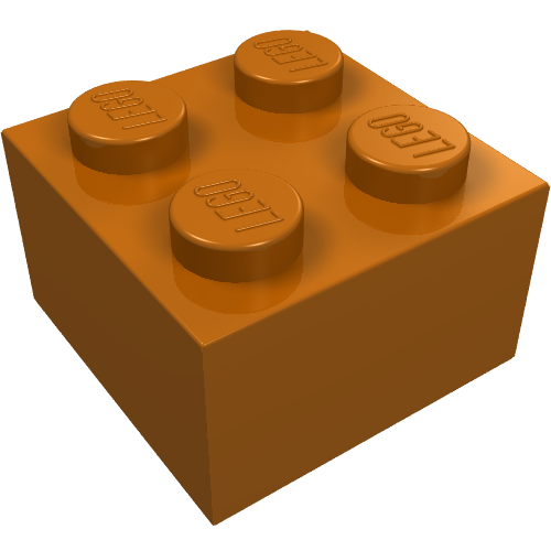 LEGO 3003 Brick 2 x 2 in Dark Orange - Authentic LEGO Part
