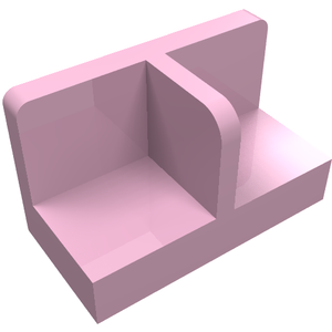LEGO 93095 Panel 1 x 2 x 1 with Rounded Corners and Center Divider in Bright Pink - Authentic LEGO Part