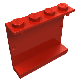 LEGO 4215a Panel 1 x 4 x 3 - Solid Studs in Red - Authentic LEGO Part
