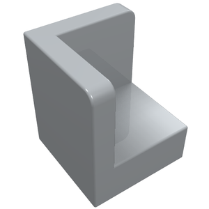 LEGO 6231 Panel 1 x 1 x 1 Corner in Light Bluish Gray - Authentic LEGO Part