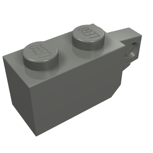 LEGO 30364 Hinge Brick 1 x 2 Locking with 1 Finger Vertical End in Dark Bluish Gray - Authentic LEGO Part