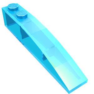 LEGO 42022 Slope, Curved 6 x 1 in Trans-Light Blue - Authentic LEGO Part