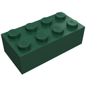 LEGO 3001 Brick 2 x 4 in Dark Green - Authentic LEGO Part