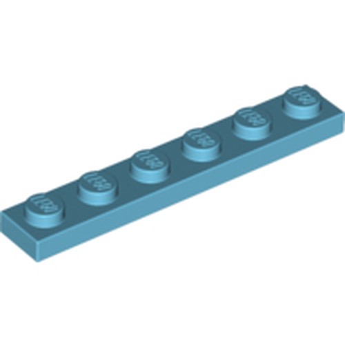 LEGO 3666 Plate 1 x 6 in Medium Azure - Authentic LEGO Part