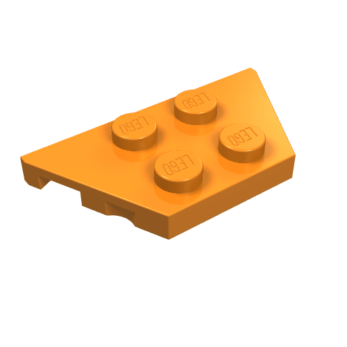 LEGO 51739 Wedge, Plate 2 x 4 in Orange - Authentic LEGO Part