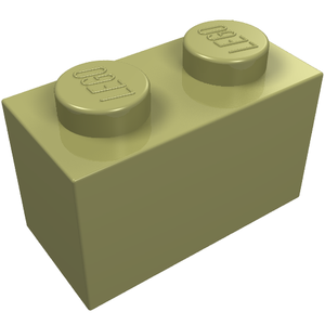 LEGO 3004 Brick 1 x 2 in Olive Green - Authentic LEGO Part