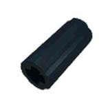LEGO 6538c Technic, Axle Connector 2L (Smooth with x Hole + Orientation) in Black - Authentic LEGO Part