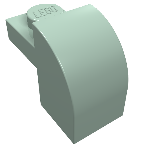LEGO 6091 Brick Curved 1 x 2 x 1 1/3 with Curved Top in Sand Green - Authentic LEGO Part