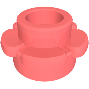 LEGO 24866 Plate, Round 1 x 1 with Flower Edge (5 Petals) in Coral - Authentic LEGO Part