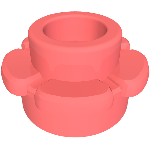 LEGO 24866 Plate, Round 1 x 1 with Flower Edge (5 Petals) in Coral - Authentic LEGO Part