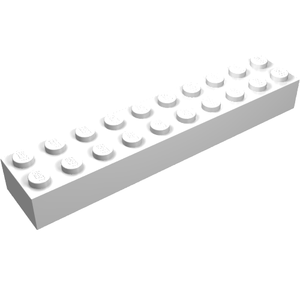 LEGO 3006 Brick 2 x 10 in White - Authentic LEGO Part