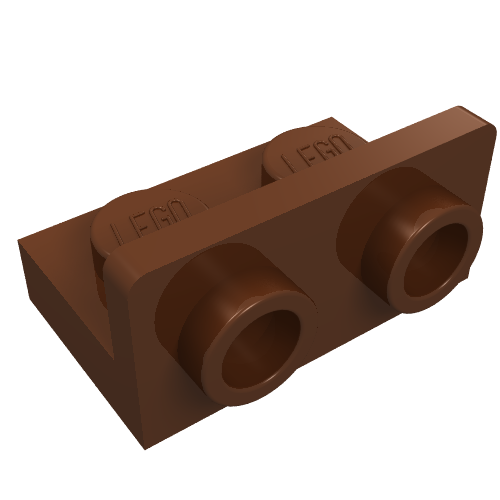 LEGO 99780 Bracket 1 x 2 - 1 x 2 Inverted in Reddish Brown - Authentic LEGO Part