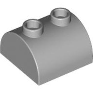 LEGO 30165 Slope, Curved 2 x 2 Double with 2 Hollow Studs in Light Bluish Gray - Authentic LEGO Part
