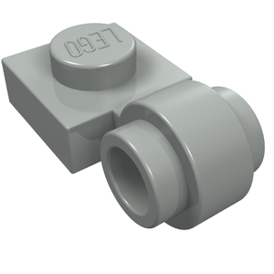 LEGO 4081b Plate, Modified 1 x 1 with Light Attachment - Thick Ring in Light Gray - Authentic LEGO Part
