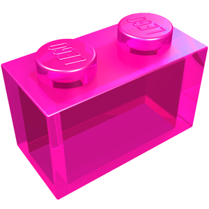LEGO 3065 Brick 1 x 2 without Bottom Tube in Trans-Dark Pink - Authentic LEGO Part
