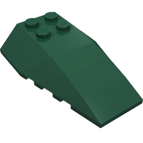 LEGO 43712 Wedge 6 x 4 Triple Curved in Dark Green - Authentic LEGO Part