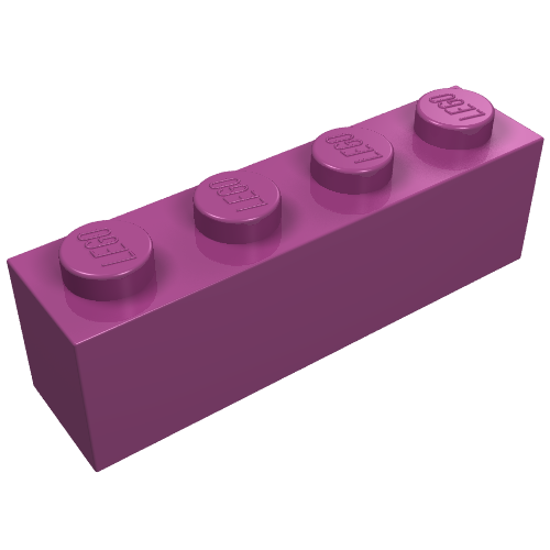 LEGO 3010 Brick 1 x 4 in Magenta - Authentic LEGO Part