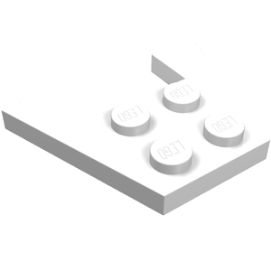 LEGO 4859 Wedge, Plate 3 x 4 without Stud Notches in White - Authentic LEGO Part