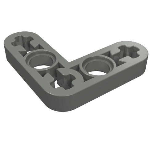 LEGO 32056 Technic, Liftarm, Modified Bent Thin L-Shape 3 x 3 in Dark Bluish Gray - Authentic LEGO Part